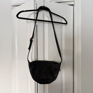 Madewell Black Leather Crossbody Bag